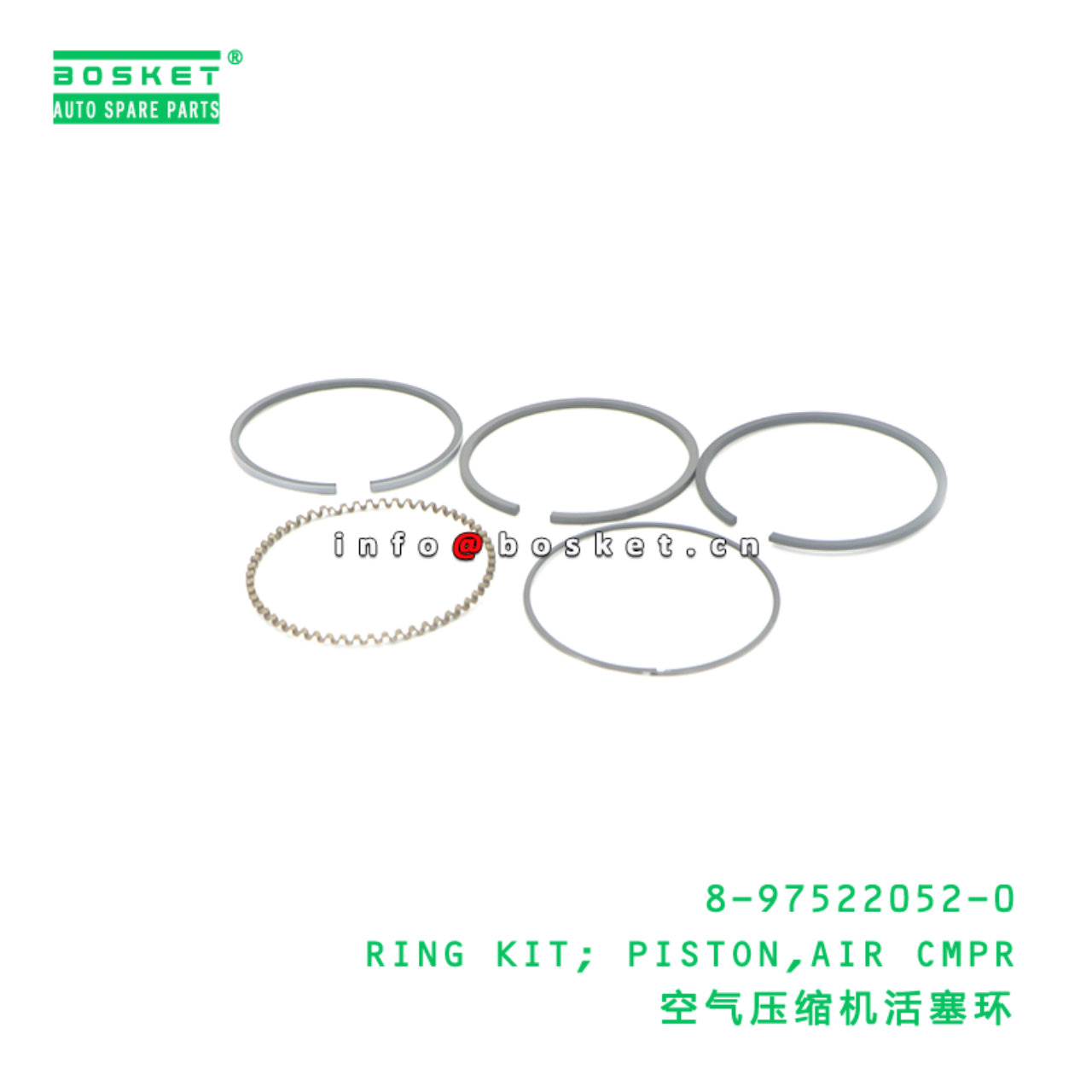 8-97522052-0 RING KIT; PISTON,AIR CMPR suitable for ISUZU CXZ51K 6WF1 8975220520