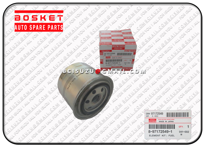 8971725492 8-97172549-2 Fuel Filter Element Kit For ISUZU 4BG1 4HF1 