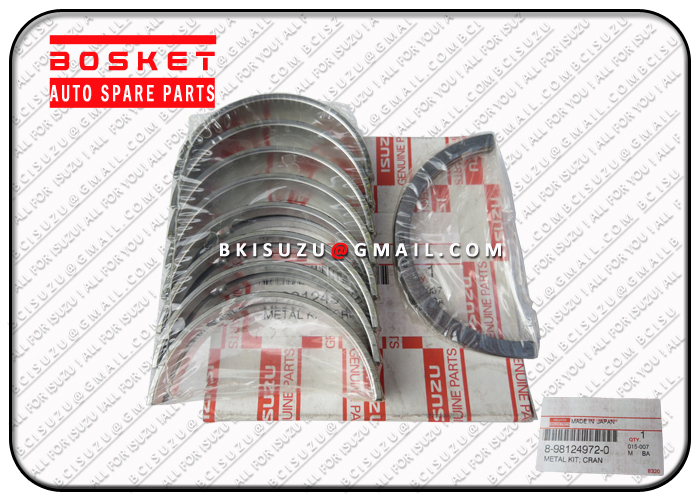 8981249720 8-98124972-0 Standard Crankshaft Metal Kit For ISUZU 3KR2 Engine 