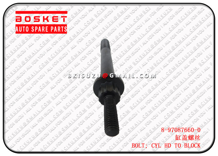 8970876600 8-97087660-0 Cylinder Head To Block Bolt Suitable for ISUZU XD 4HE1 