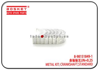 8-97606709-0 8-98151849-1 8976067090 8981518491 Standard Crankshaft Metal Kit Suitable for ISUZU 6WF
