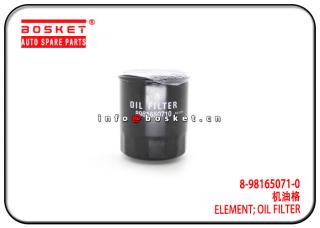 8-98165071-0 5-87615000-BVP 8981650710 587615000BVP Oil Filter Element Suitable for ISUZU TFR TFS D-