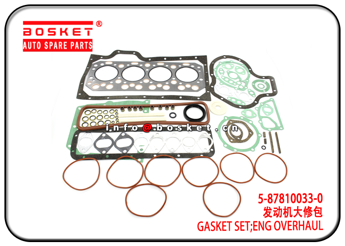 5-87810033-0 5878100330 Engine Overhaul Gasket Set Suitable for ISUZU DA220 