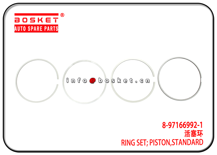 8-97166992-1 8971669921 Standard Piston Ring Set Suitable for ISUZU 4HE1 600P NKR NPR