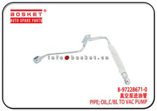 8-97228671-0 8972286710 Cylinder Block To Vacuum Pump Oil Pipe Suitable for ISUZU 4HE1 NPR 