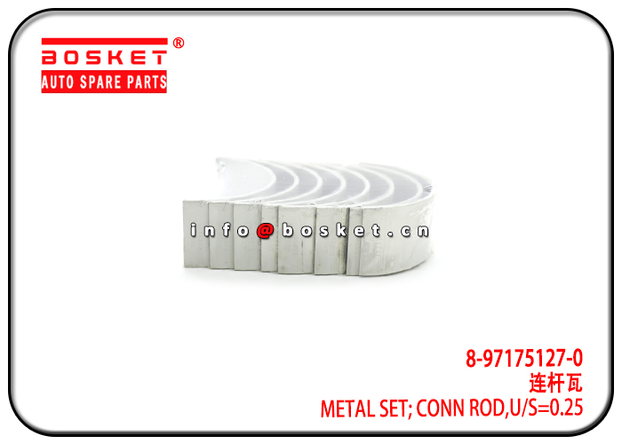 R801H 0.25 8-97175127-0 R801H 0.25 8971751270 U/S=0.25 Connecting Rod Metal Set Suitable for ISUZU 4