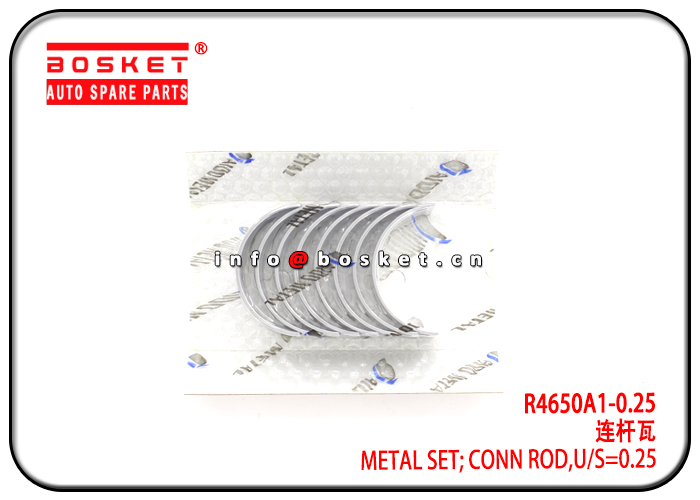 R4650A1-0.25 R4650A10.25 U/S=0.25 Connecting Rod Metal Set Suitable for ISUZU 4JA1 4JB1 4JG1